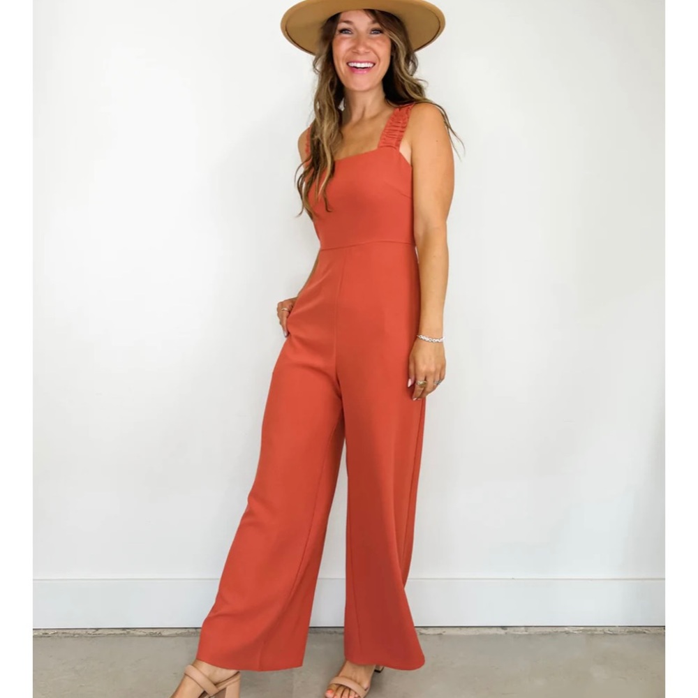 Sadie and Sage XS dusty coral jumpsuit NWOT